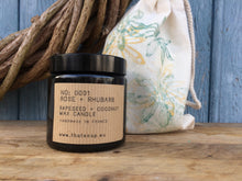 No: 0001 Rose + Rhubarb Candle