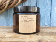 No: 0001 Rose + Rhubarb Candle