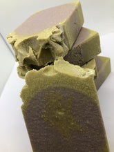 White flowers & purple Clay Salt Soap