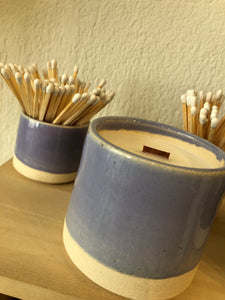 Ceramic Pot Candle & Matchpots