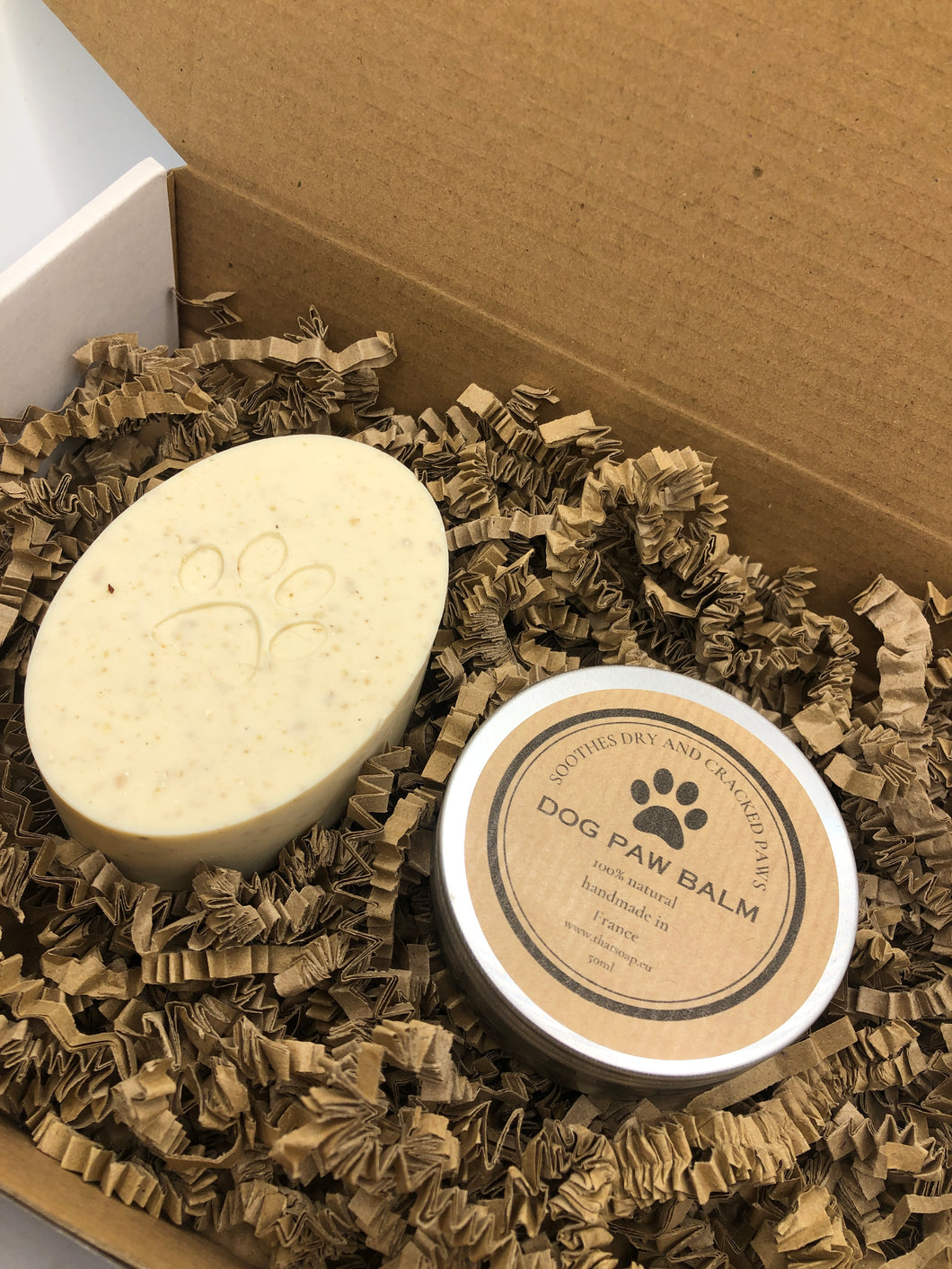 Coffret savon pour chien + baume pour pattes